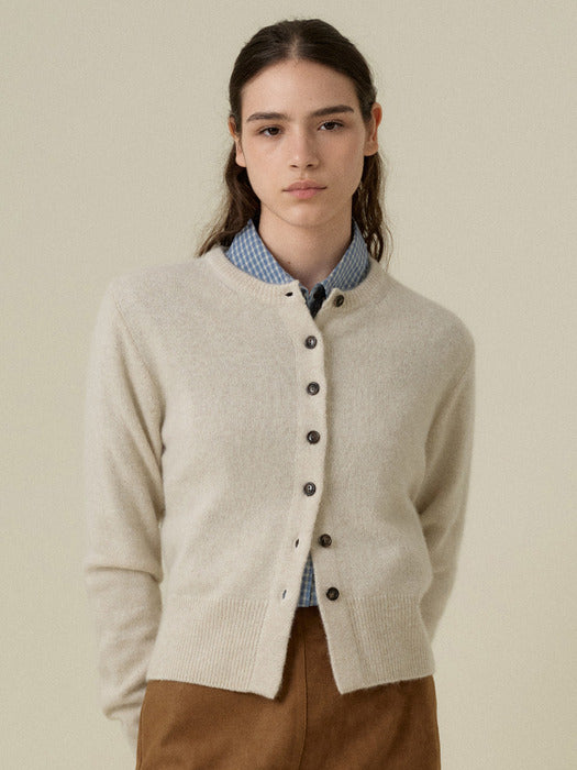 [wconcept_mango_maniplease] Sol Button CARDIGAN_OATMEAL