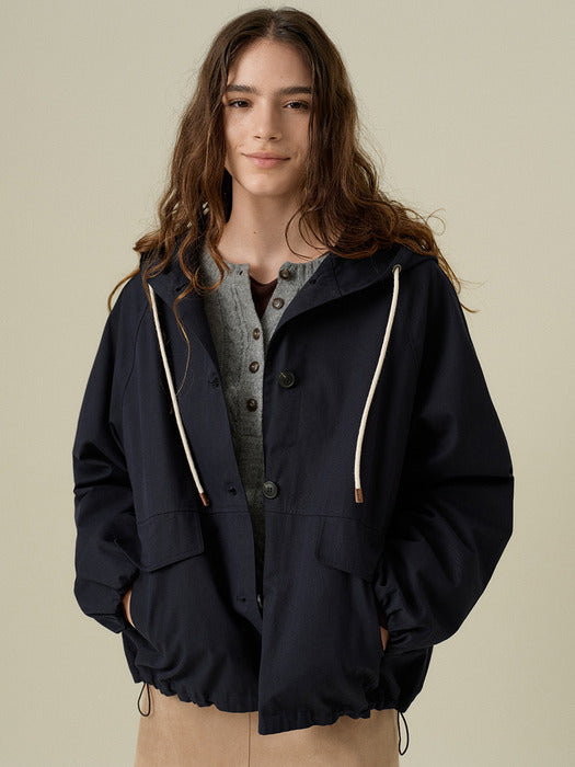 [wconcept_mango_maniplease] Powder Hoodie JUMPER_NAVY