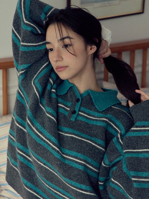 Wconcept_Mango_Maniplease Mango Maniplease Herry Stripe Knit - Grey