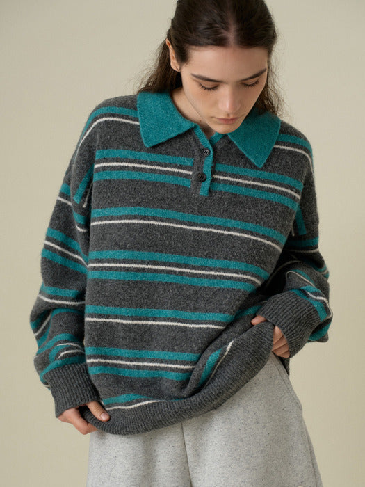 Wconcept_Mango_Maniplease Mango Maniplease Herry Stripe Knit - Grey