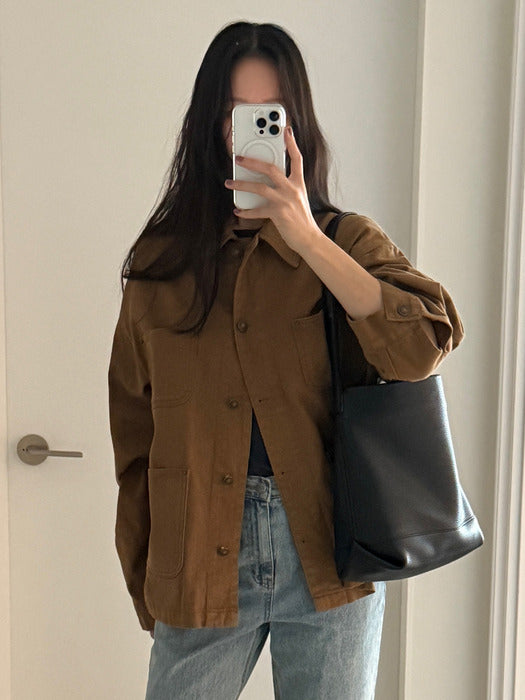 Mango Maniplease Selk Denim Jacket Camel