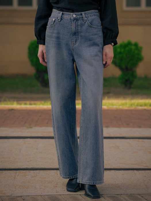 Tillidie Premium wide denim pants Blue