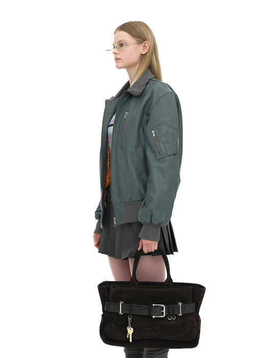 [osoi] TOTE BROCLE [SUEDE MOCHA COMBI]