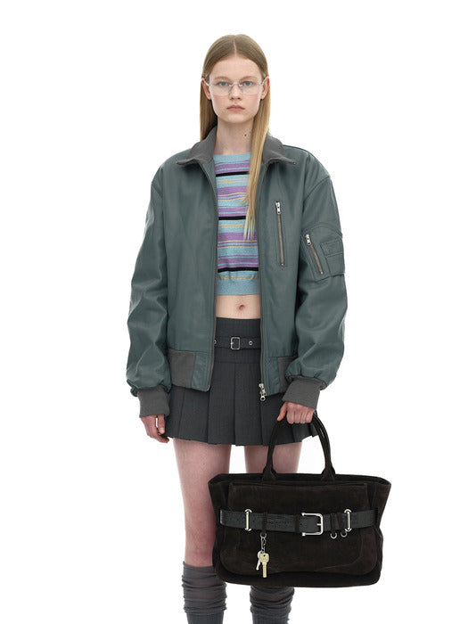 [osoi] TOTE BROCLE [SUEDE MOCHA COMBI]