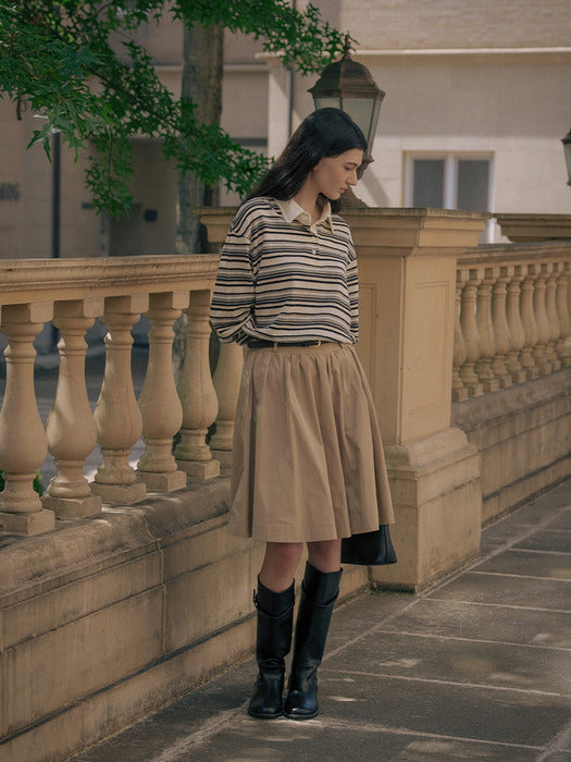 [TILLIDIE] Stripe loose fit t-shirt TIFA01LT08_2color