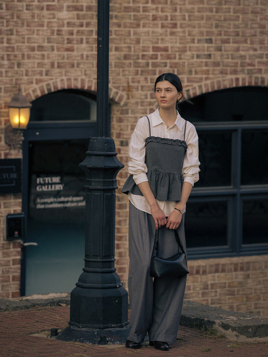 [TILLIDIE] Silky overfit blouse TIFA01SH09_Ivory