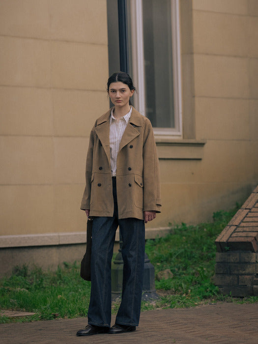 [TILLIDIE] Stripe belt set shirt TIFA01SH05_Ivory