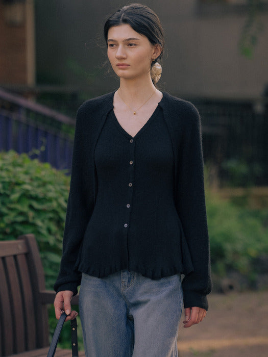 [TILLIDIE] Hazzi bustier knit set TIFA01SW02_Black