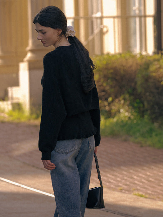 [TILLIDIE] Hazzi bustier knit set TIFA01SW02_Black