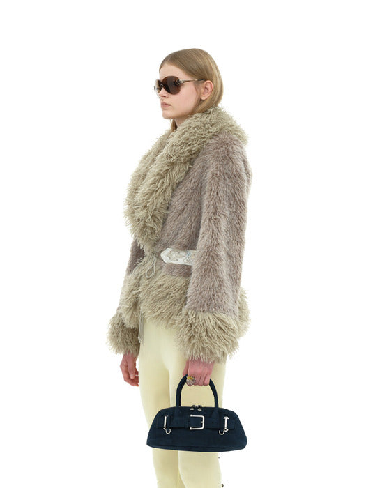 [osoi] ZIP BROCLE MINI [SUEDE NAVY]