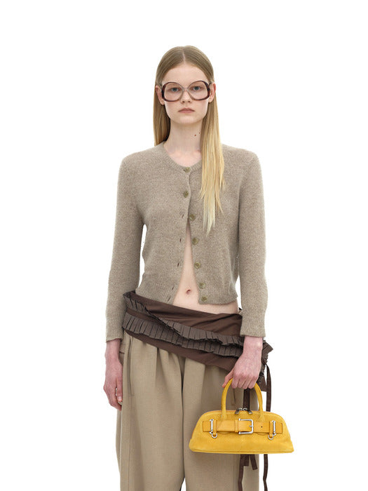 [osoi] ZIP BROCLE MINI [SUEDE MUSTARD COMBI]