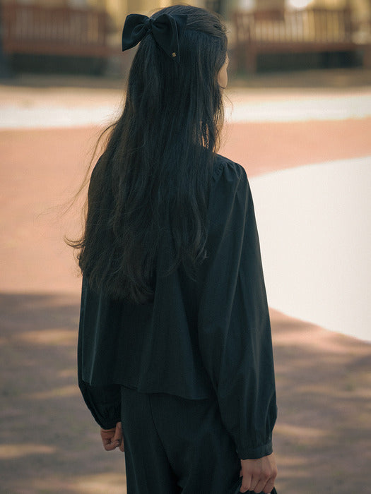 [TILLIDIE] Twisted detail blouse TIFA01BL02_Black