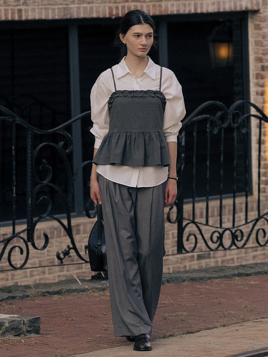 [TILLIDIE] Frill point bustier TIFA01SL02_2color