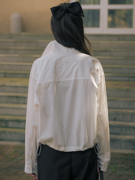 [TILLIDIE] Short button shirt jacket TIFA01SH01_Ivory