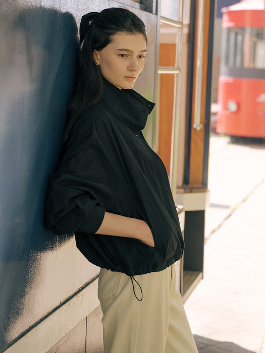 [TILLIDIE] Short button shirt jacket TIFA01SH02_Black