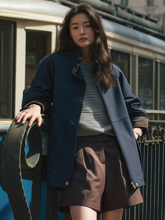 [TILLIDIE] Cotton work jacket TIFA01JP04_Navy