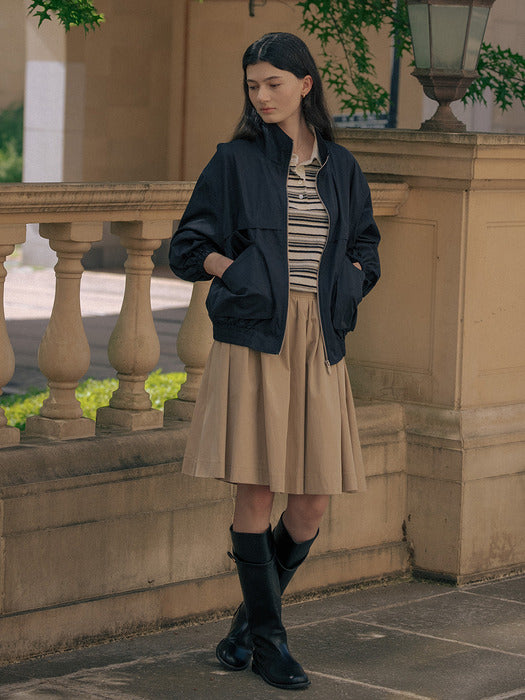 [TILLIDIE] Cotton pocket point jumper TIFA01JP02_Navy