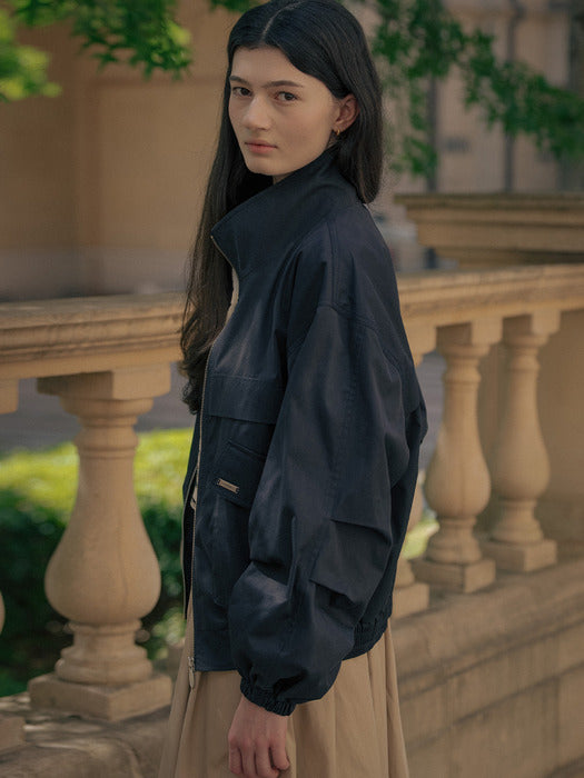 [TILLIDIE] Cotton pocket point jumper TIFA01JP02_Navy