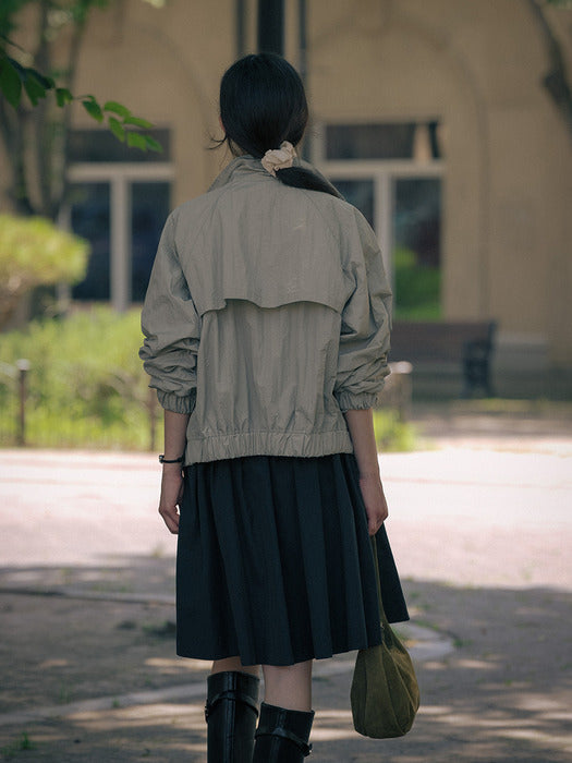 [TILLIDIE] Crispy compact wind breaker jumper_Gray