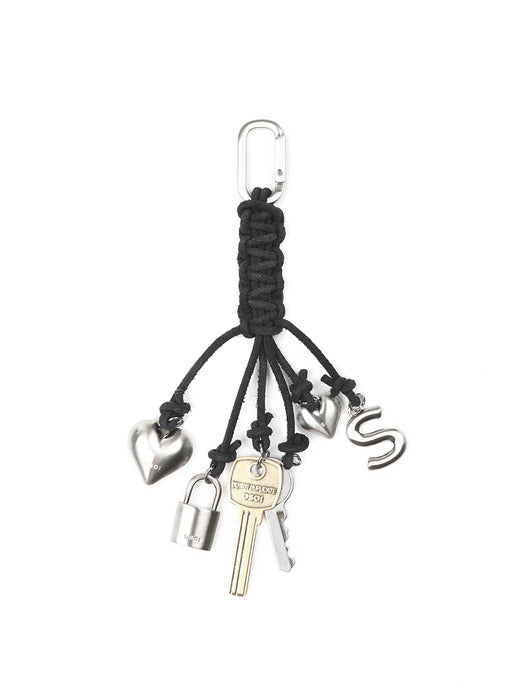 [osoi] ROPE KEY RING [CHARCOAL]