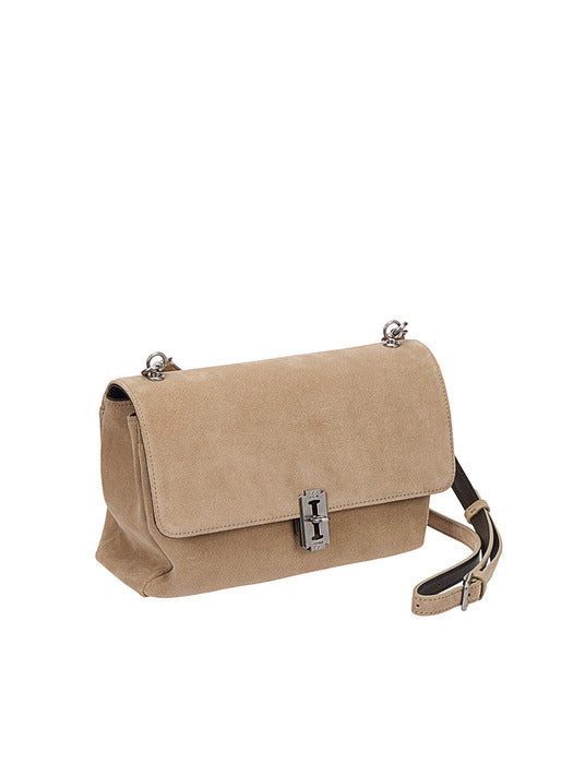 Vunque Baguette Suede Shoulder S Soul Beige