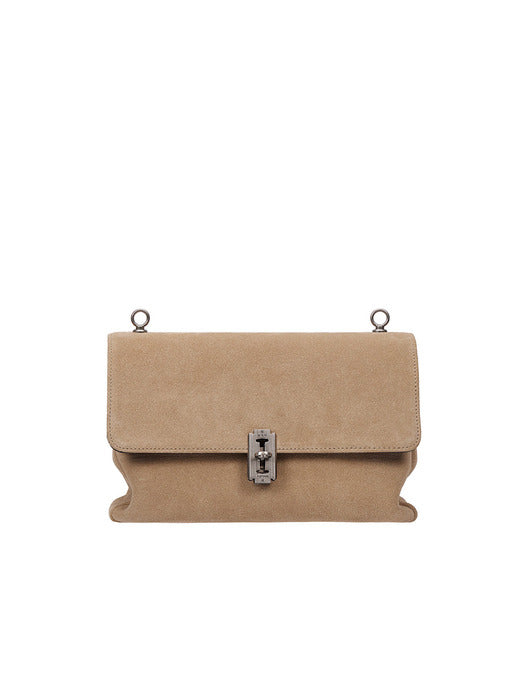 Vunque Baguette Suede Shoulder S Soul Beige