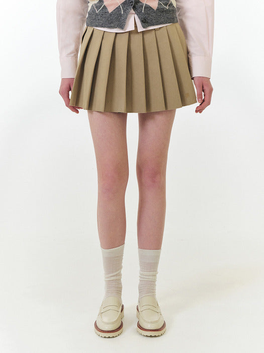 Grove 25Fw Nia Pleats Skirt (Beige)