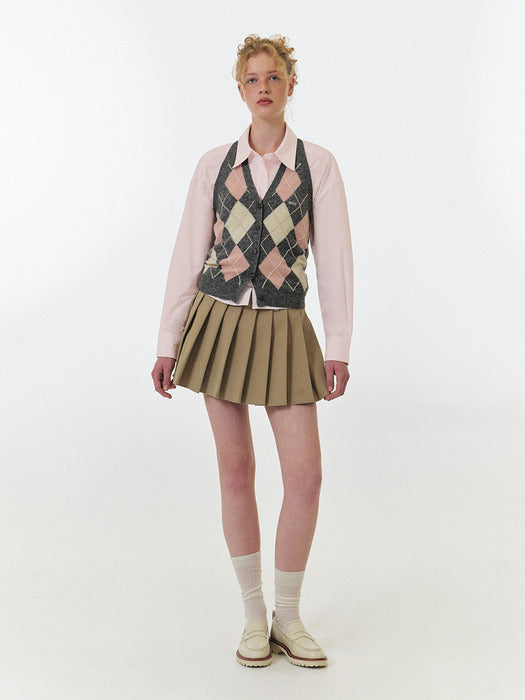 Grove 25Fw Nia Pleats Skirt (Beige)