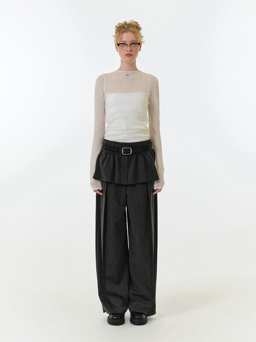 Grove 25Fw Marina Skirt (Grey Stripe)