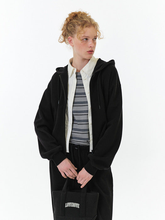 Grove 25Fw Simone Hoodie Zip-UP (Black)