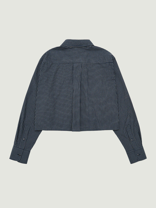 Grove 25Fw Maren Check Shirt (Navy Check)