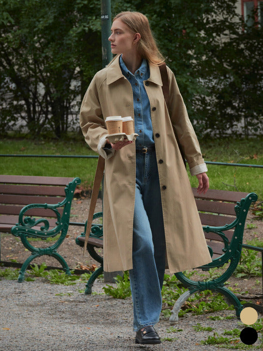 [TILLIDIE] Long french trench coat TIFA02CT01_2color