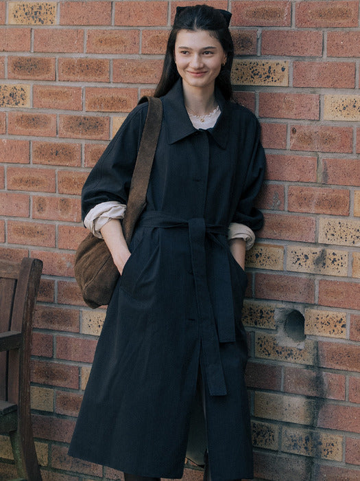 [TILLIDIE] Long french trench coat TIFA02CT01_2color