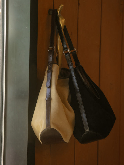 [TILLIDIE] Suede shoulder bag TIFA02AH09_Black