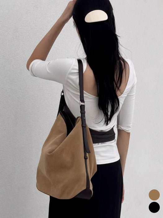 [TILLIDIE] Suede shoulder bag TIFA02AH08_2color