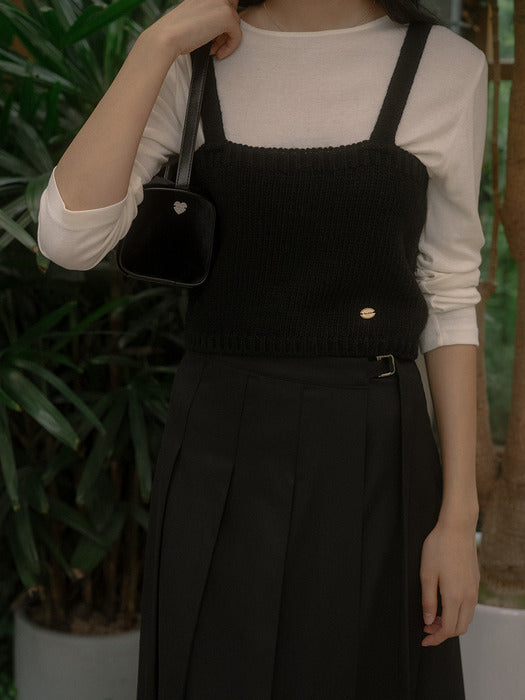 [TILLIDIE] Velvet mini tote bag TIFA02AH07_Black