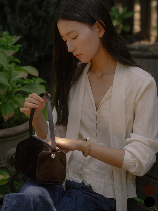 [TILLIDIE] Velvet Mini Tote Bag TIFA02AH06_2color