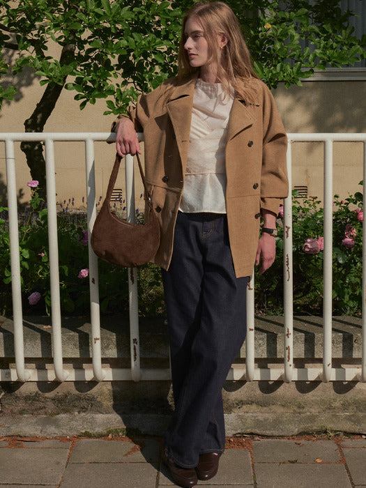 [TILLIDIE] Hobo suede bag TIFA02AH05_Brown