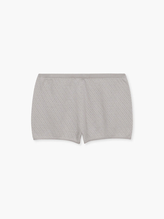 POINTELLE KNIT SHORTS_grey