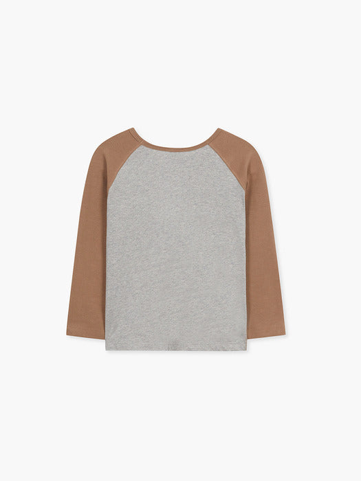 RABBIT RAGLAN T-SHIRT_grey/brown