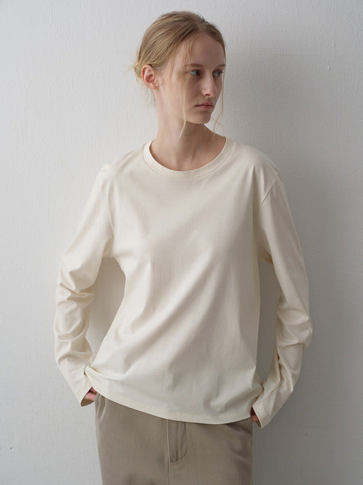 Silk-Touch Double Long-Sleeve T-Shirt_5color