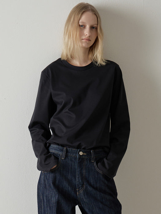 Silk-Touch Double Long-Sleeve T-Shirt_5color