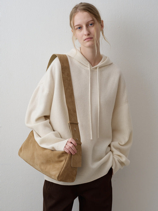 Cashmere Hooded Pullover - Ivory