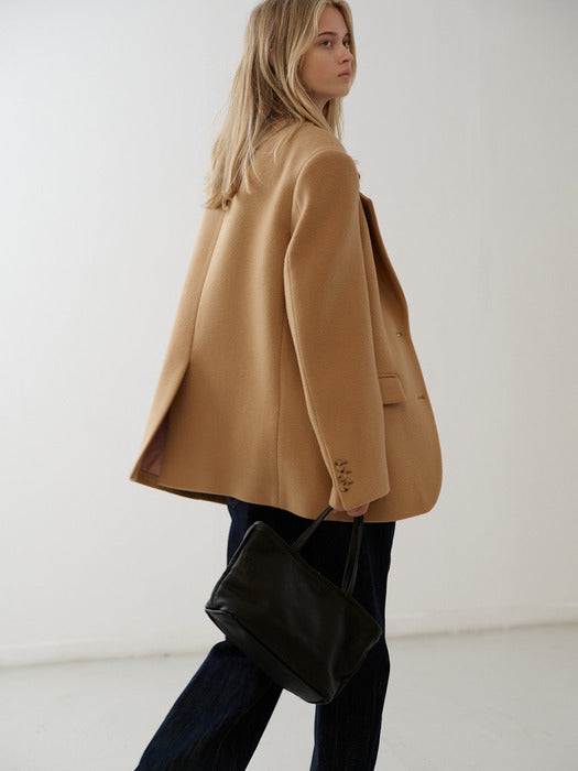 Cashmere Blazer Coat - Camel