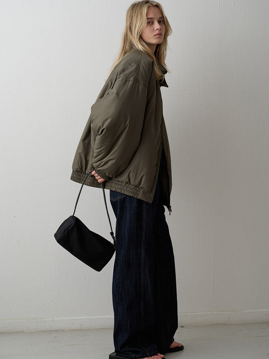 Padded Track Jacket - Khaki