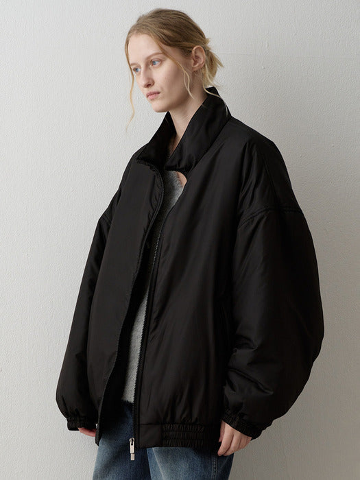Padded Track Jacket - Black