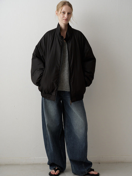 Padded Track Jacket - Black