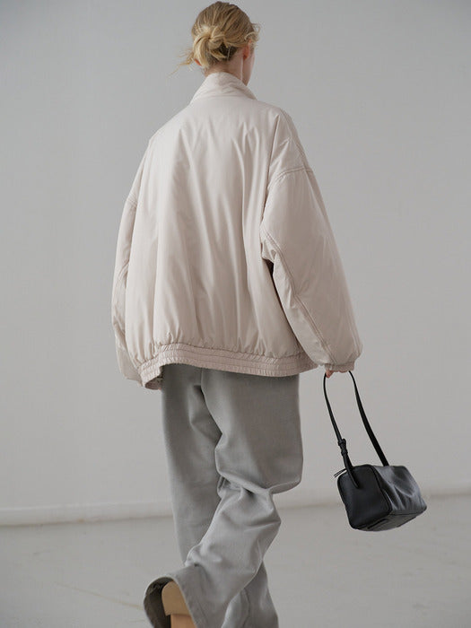 Padded Track Jacket_cream