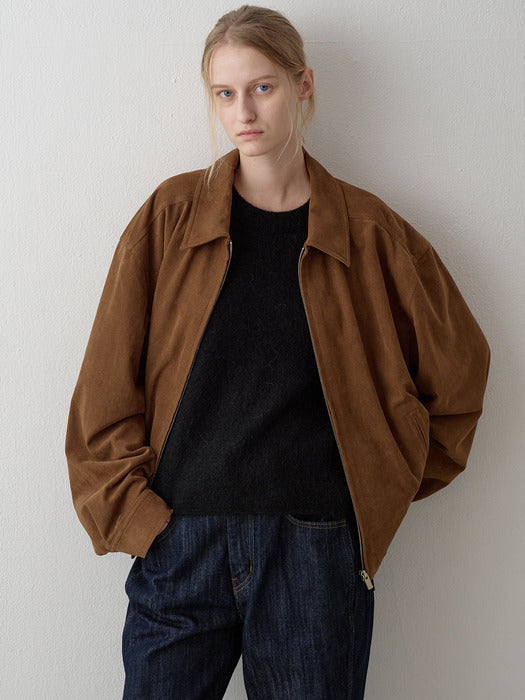Facade Pattern Minimal Suede Blue camel