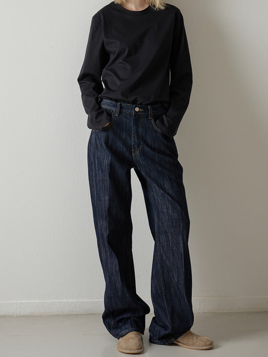 Facade Pattern Classic Denim textured indigo
